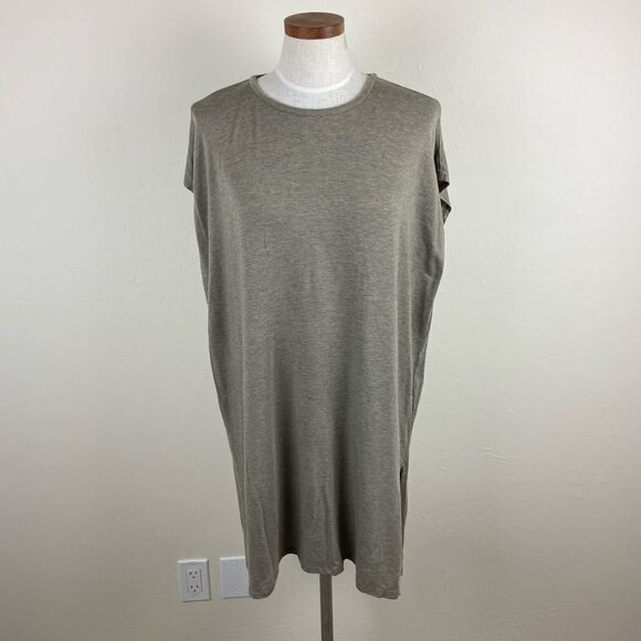 Eileen Fisher Tarragon Tencel Crewneck Tunic - Brown - Picture 1 of 6
